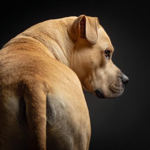5 Vet-Approved Home Remedies to Shrink - American Staffordshire Terrier with a golden coat that has large round circular lump on its hindquarters
