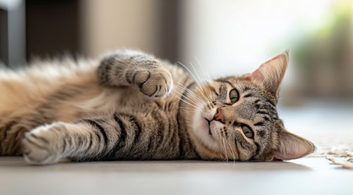 Cat Emergencies - cat lying on the floor