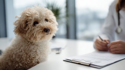 Expert Tips for Choosing Your Pet Nutritionist - a professional pet nutritionist consulting a pet in a modern veterinary clinic