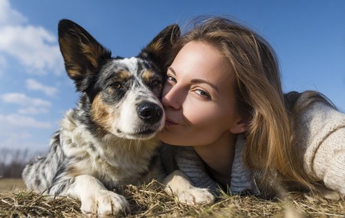 Lymphoma in dogs - woman with her dog