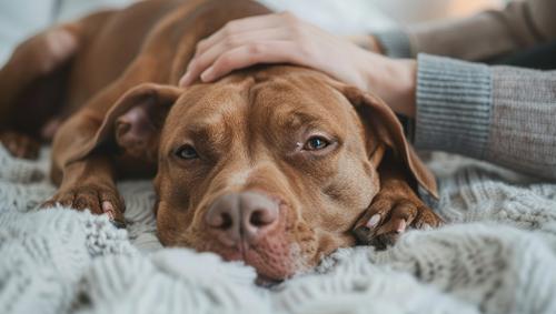 Natural Remedies for Controlling Dog Seizures - a person petting their dog on the head